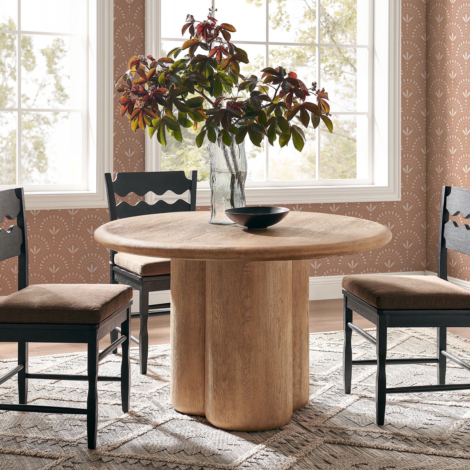 Tori 48 Inch Round Indoor and Outdoor Patio Dining Table
