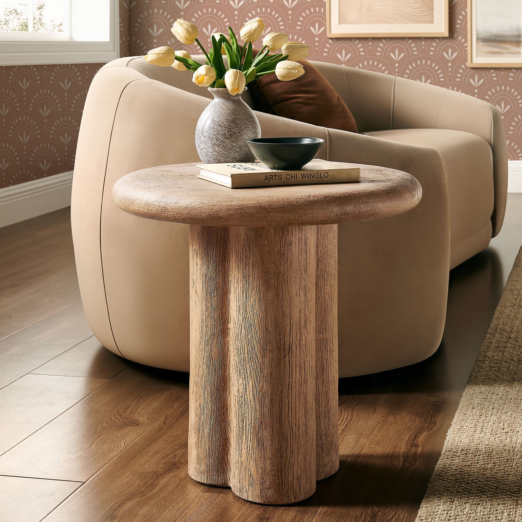 Tori 20 Inch Round Indoor and Outdoor Patio Side Table