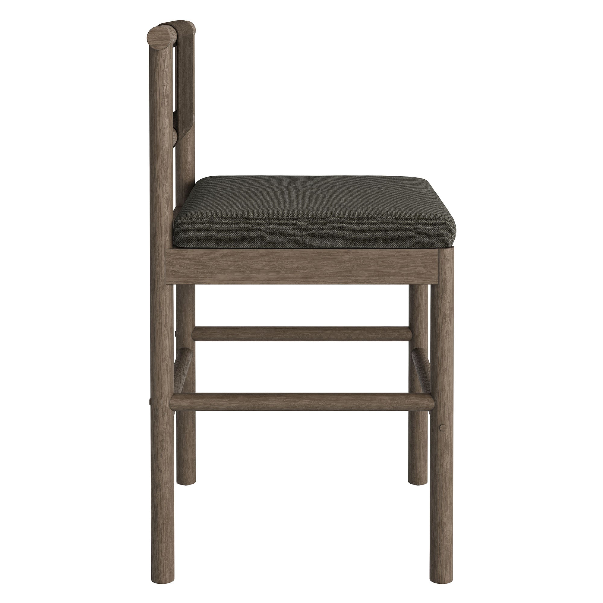 Eleni Outdoor Patio Teak Wood Counter Stools Set of 2