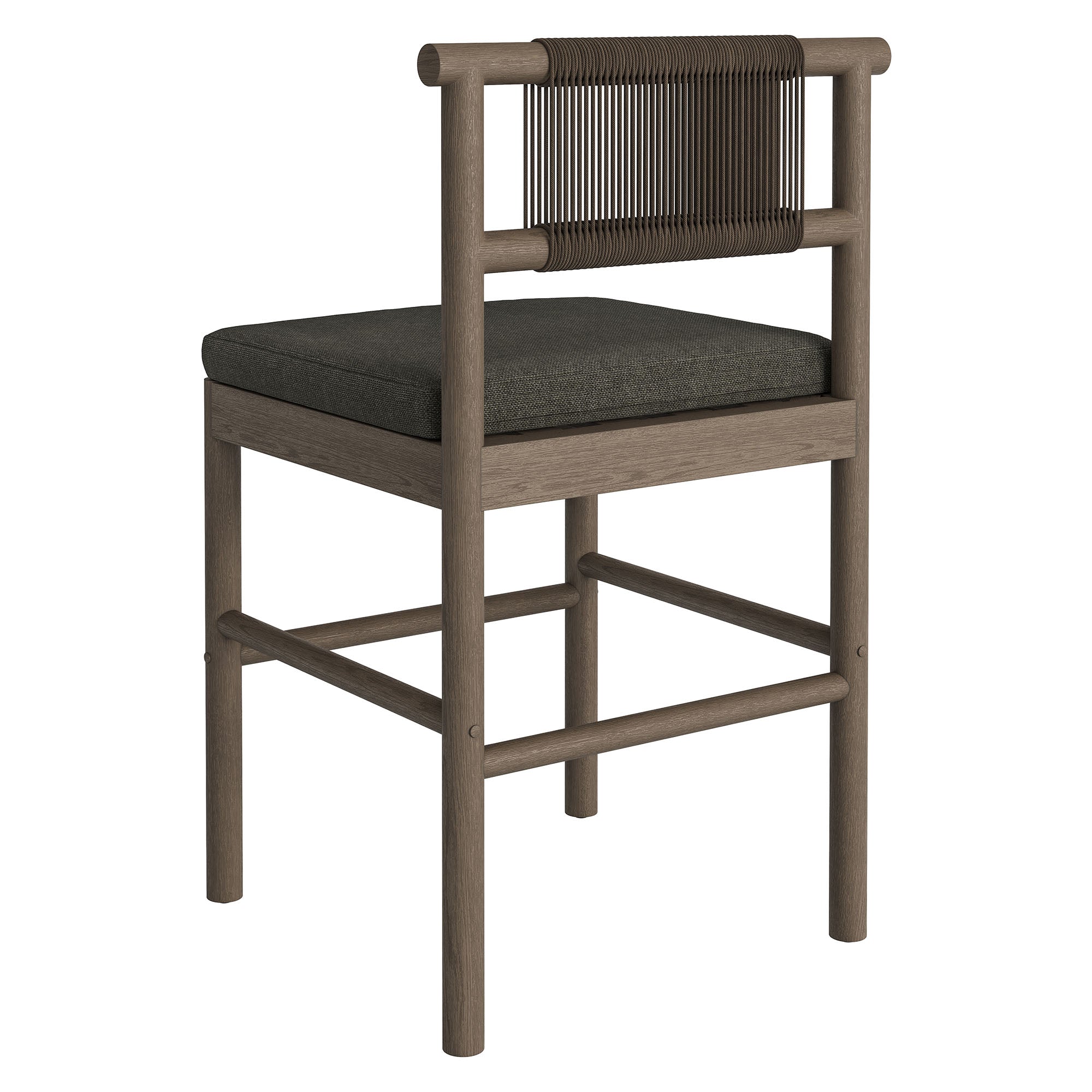 Eleni Outdoor Patio Teak Wood Counter Stools Set of 2