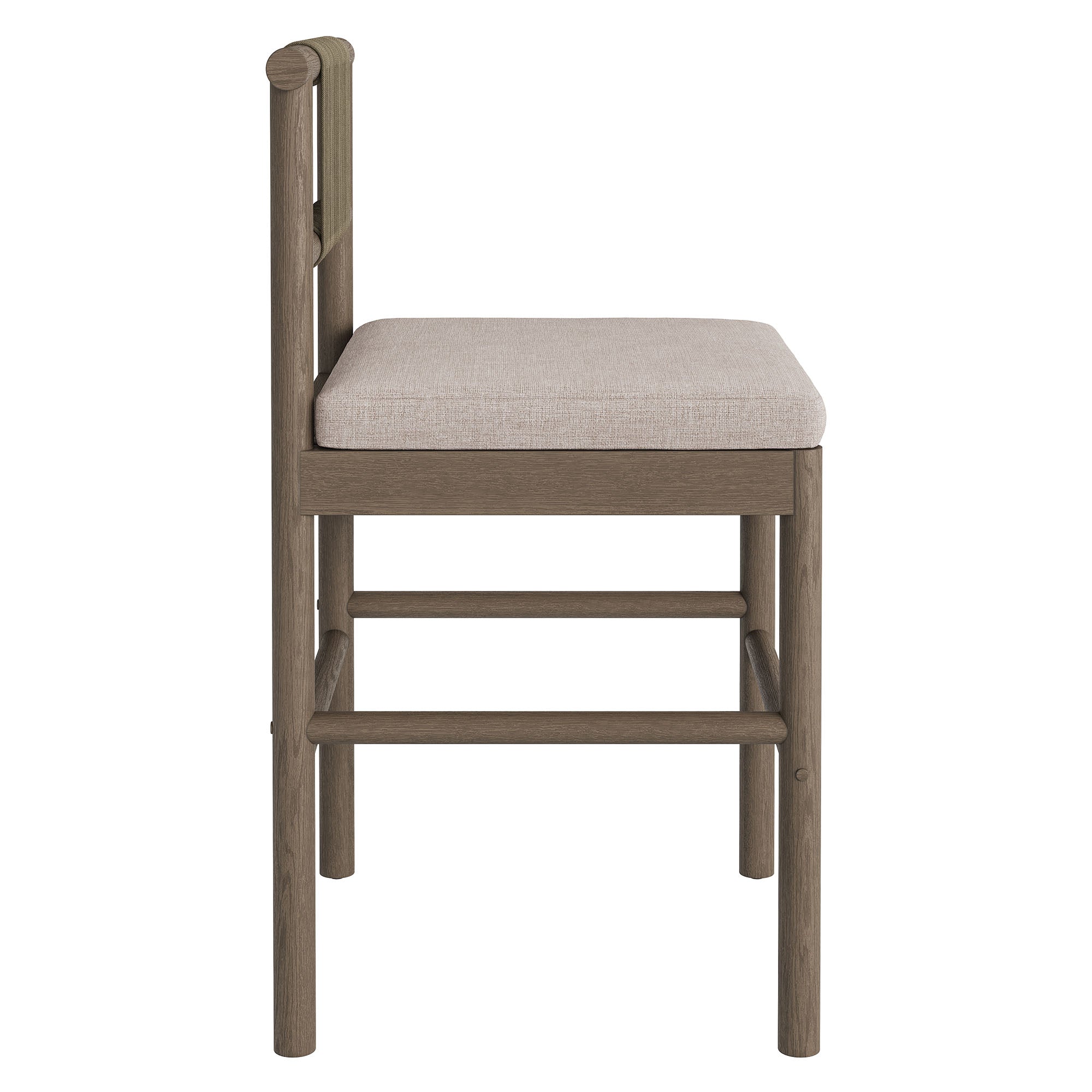 Eleni Outdoor Patio Teak Wood Counter Stools Set of 2
