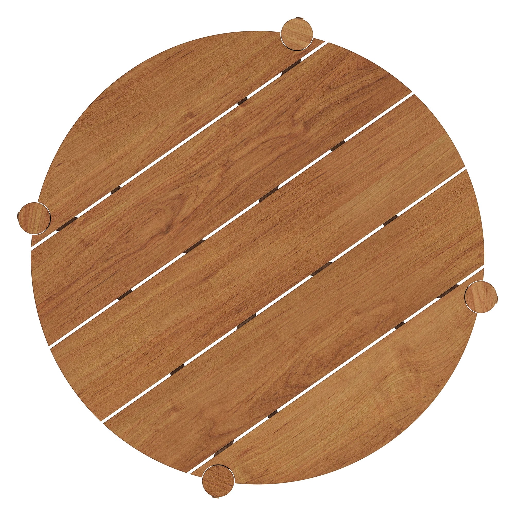 Eleni Round 35 Inch Outdoor Patio Teak Wood Round Bar Table