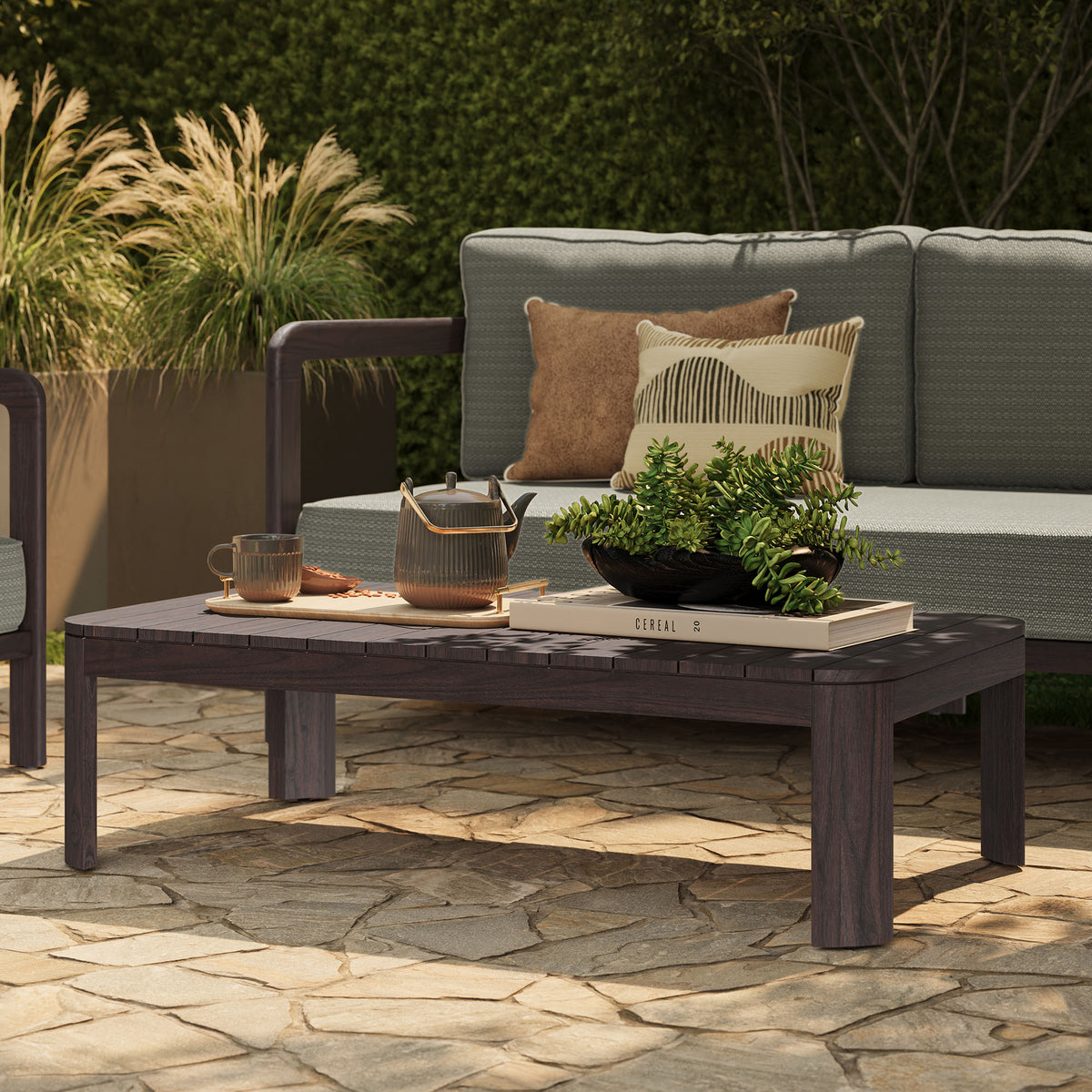 Kona 47 Inch Outdoor Patio Teak Wood Coffee Table