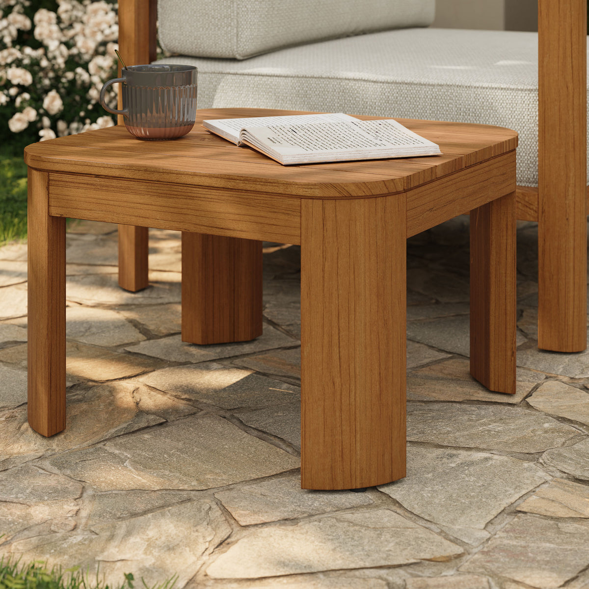 Kona Outdoor Patio Teak Wood Side Table