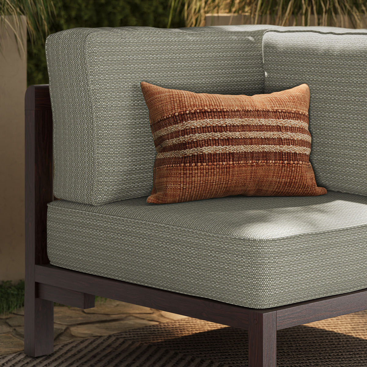 Kona Outdoor Patio Teak Wood Corner Modular Chair