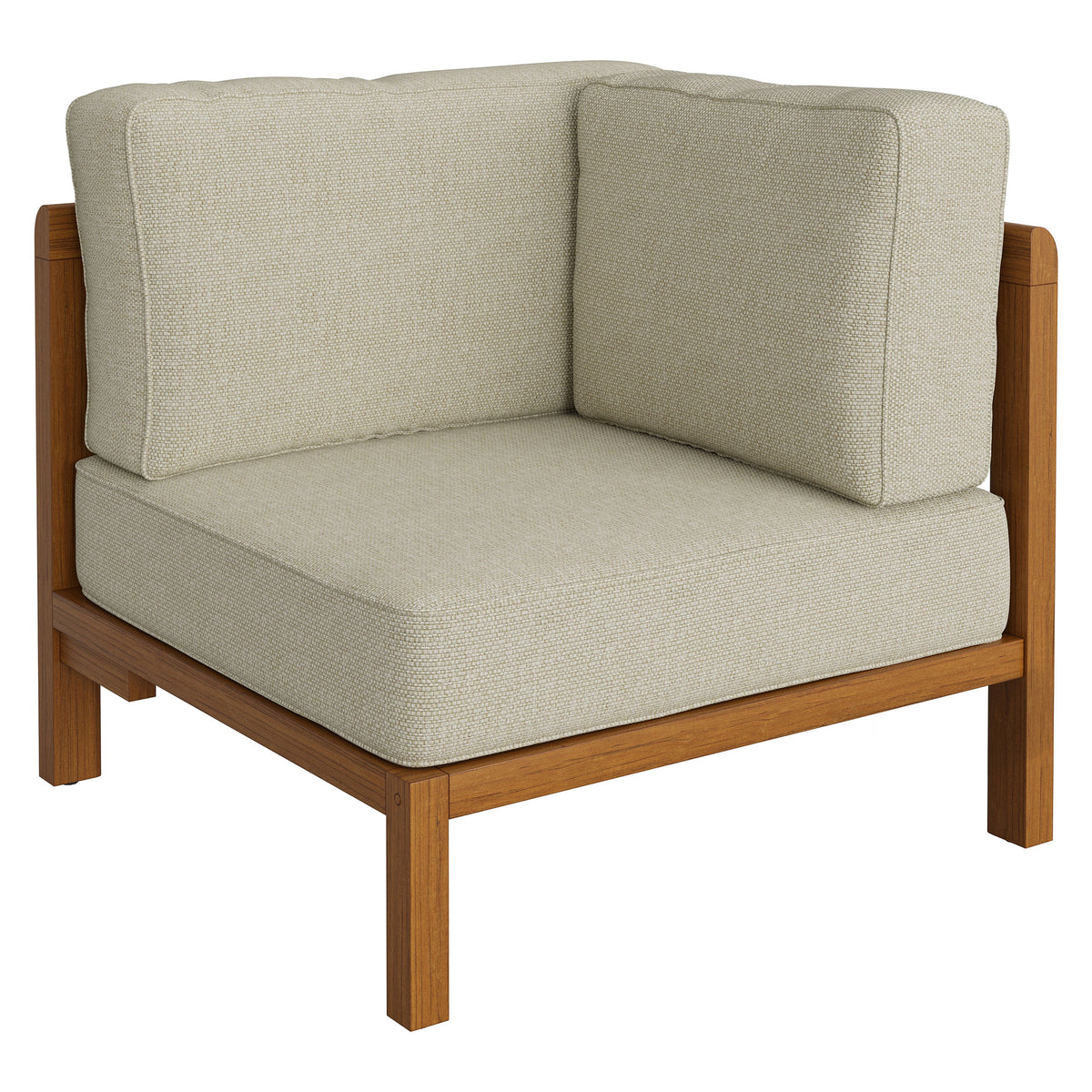 Kona Outdoor Patio Teak Wood Corner Modular Chair