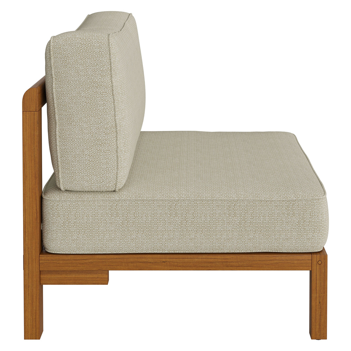 Kona Outdoor Patio Teak Wood Armless Modular Chair