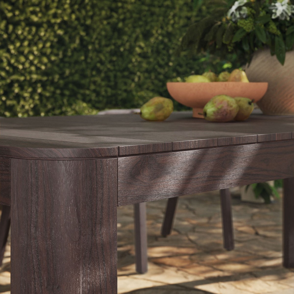 Kona 87 Inch Outdoor Patio Teak Wood Dining Table