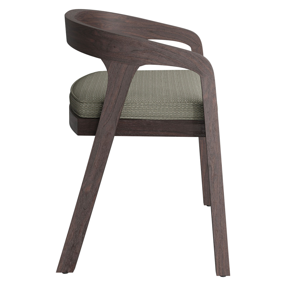 Kona Outdoor Patio Teak Wood Barrel Dining Chair
