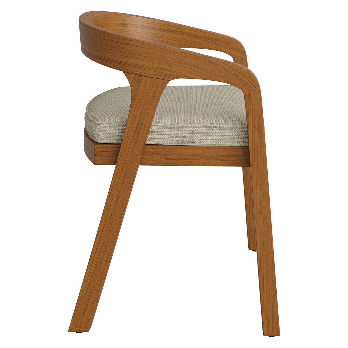 Kona Outdoor Patio Teak Wood Barrel Dining Chair