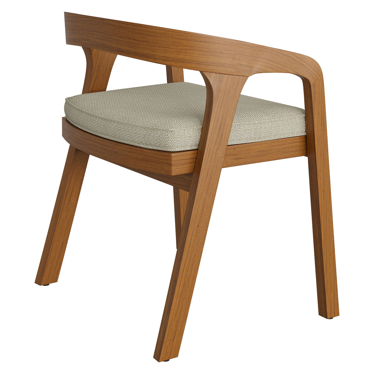 Kona Outdoor Patio Teak Wood Barrel Dining Chair