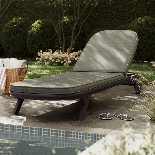 Kona Outdoor Patio Teak Wood Chaise Lounge Chair