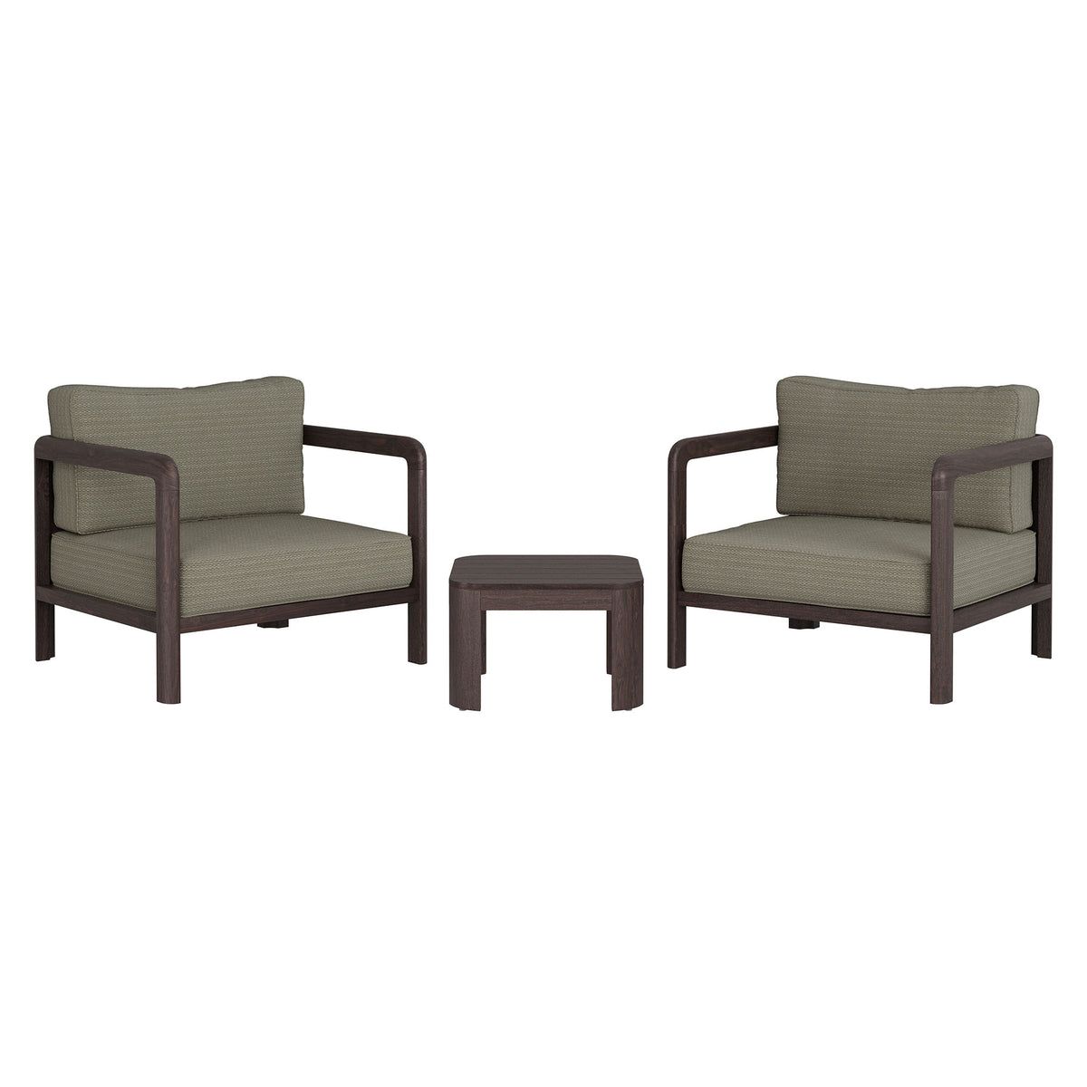 Kona 3-Piece Outdoor Patio Teak Wood Furniture Set