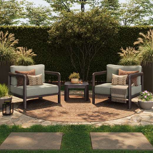 Kona 3-Piece Outdoor Patio Teak Wood Furniture Set