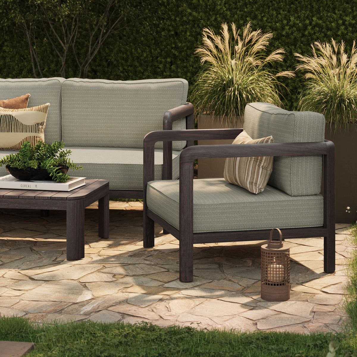 Kona 5-Piece Outdoor Patio Teak Wood Furniture Set