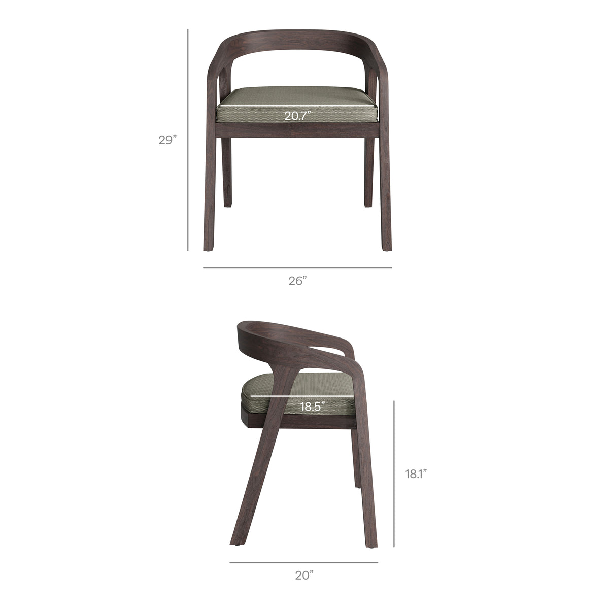 Kona 7-Piece Outdoor Patio Teak Wood Dining Set
