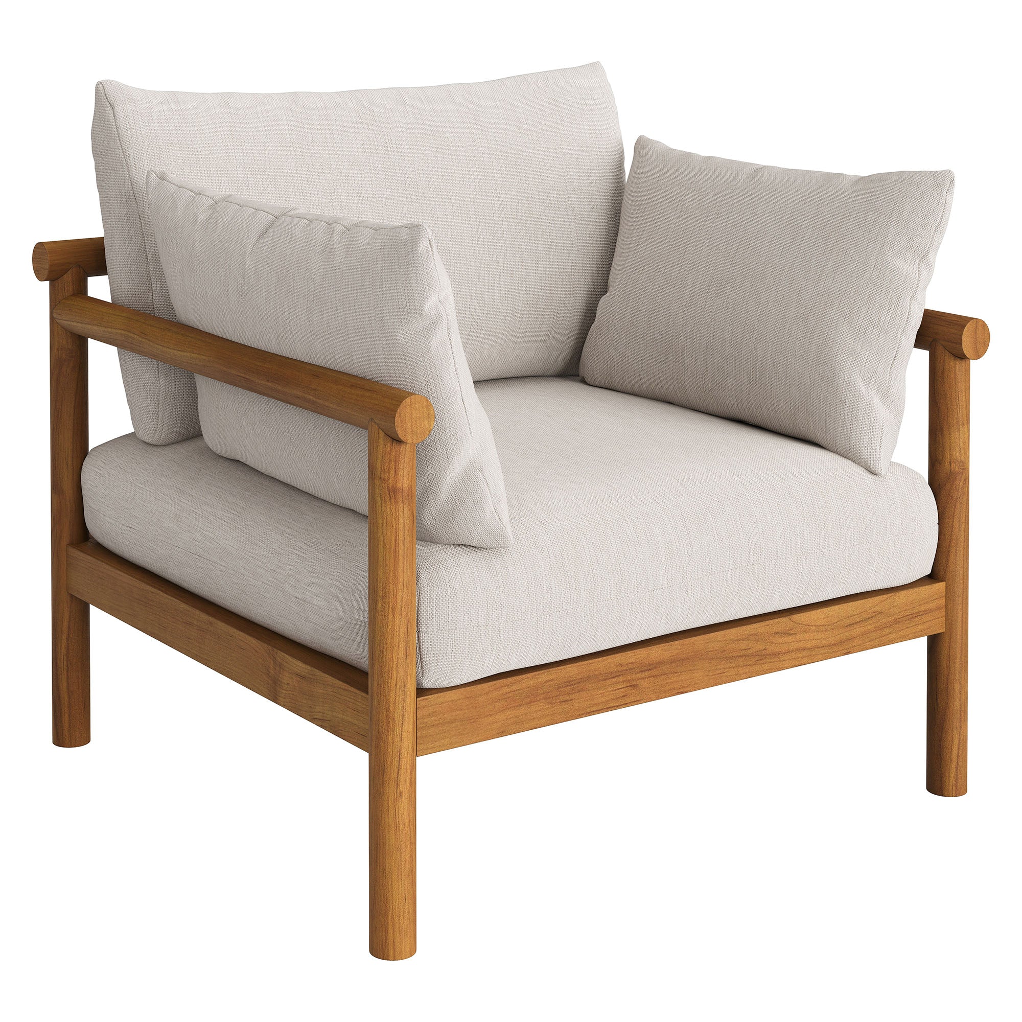 Eleni 5-Piece Outdoor Patio Teak Wood Furniture Set