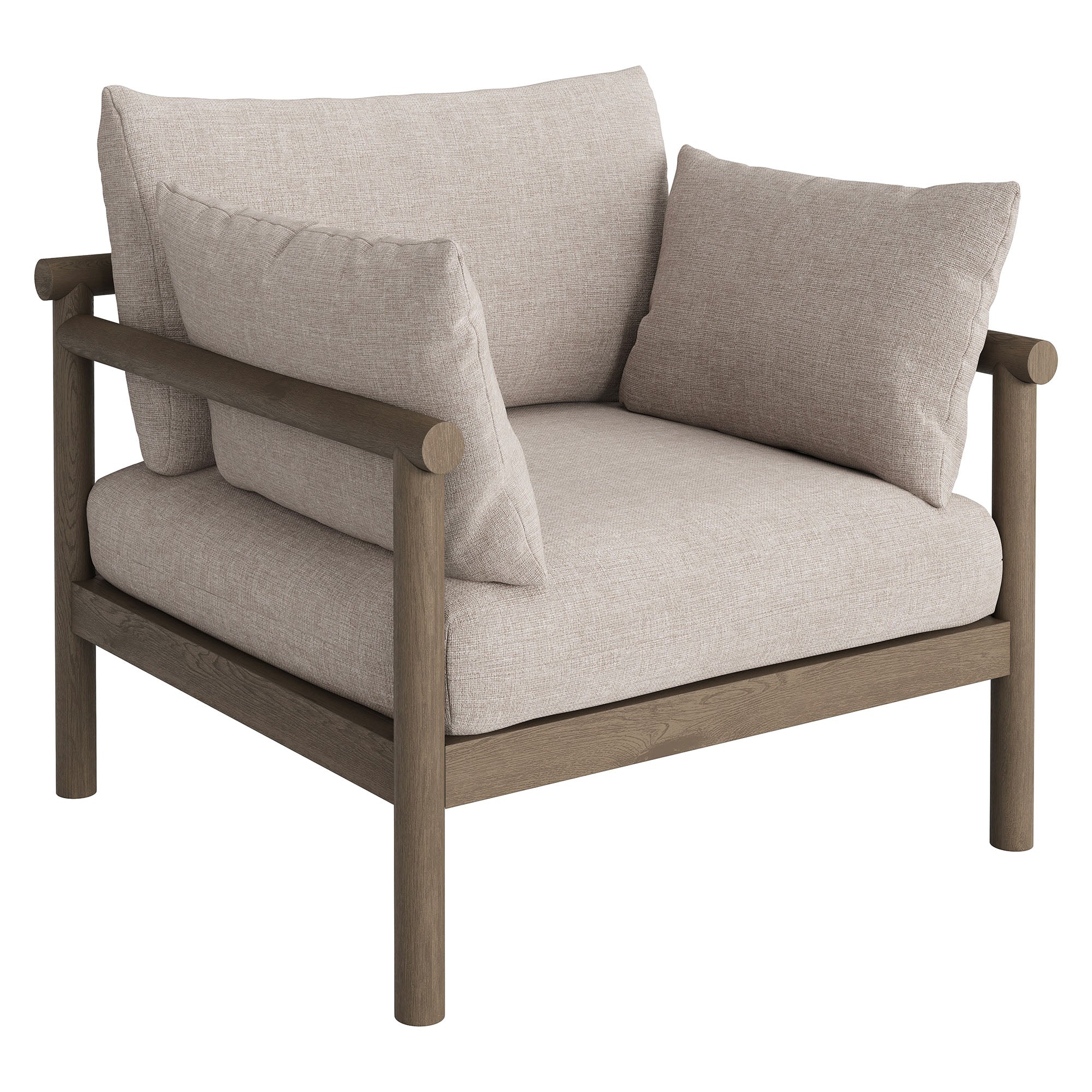 Eleni Outdoor Patio Teak Wood Armchair