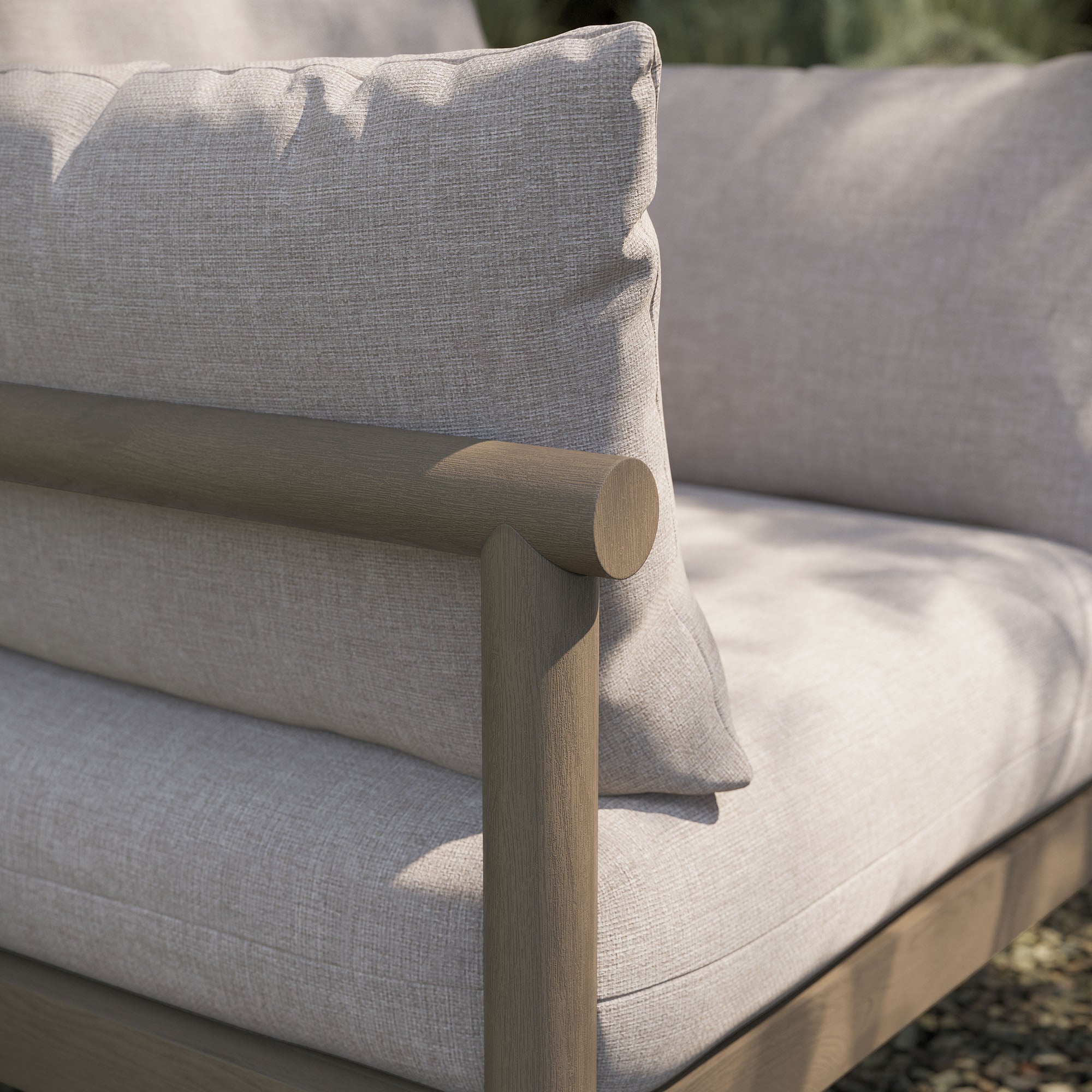 Eleni Outdoor Patio Teak Wood Armchair