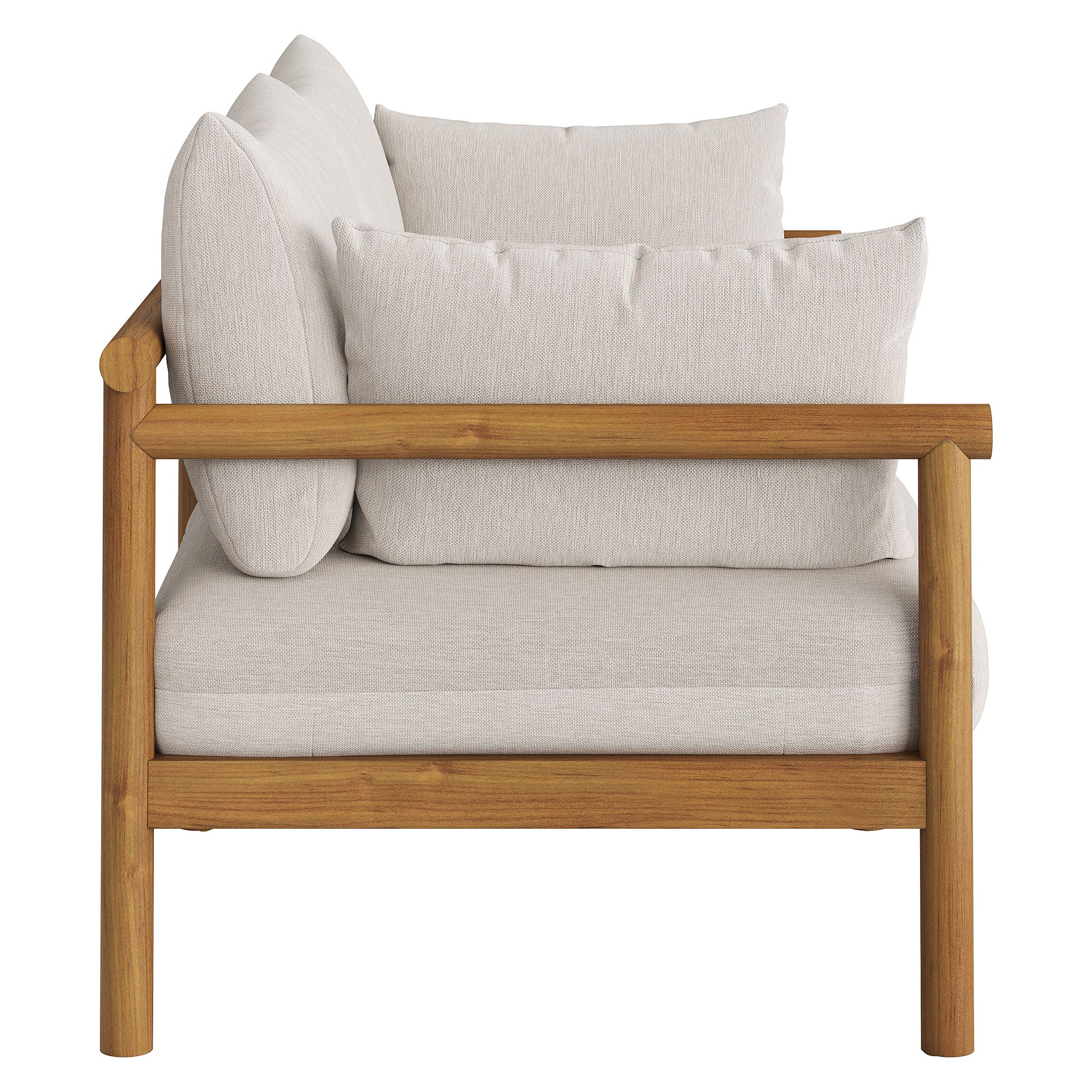 Eleni Outdoor Patio Teak Wood Loveseat