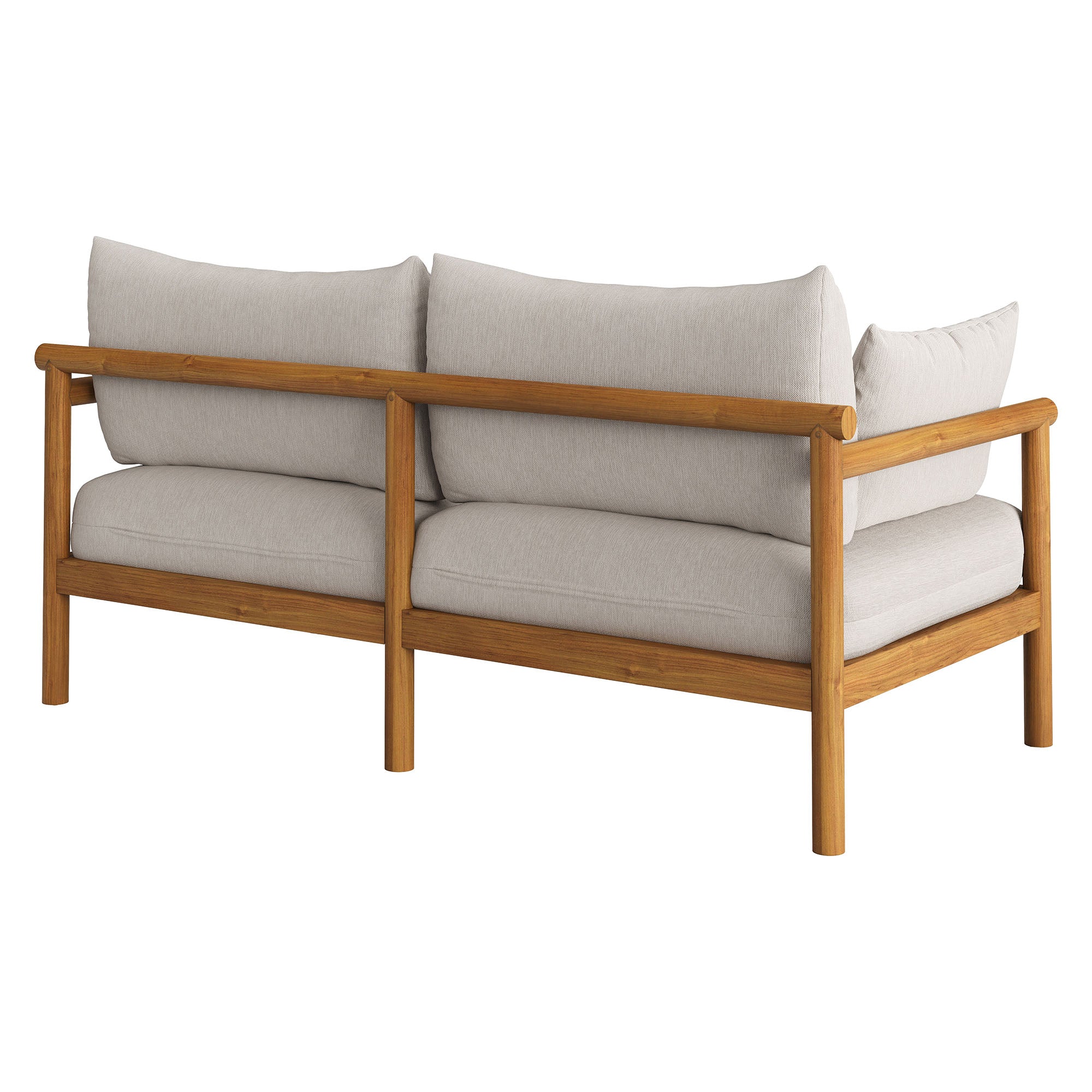 Eleni Outdoor Patio Teak Wood Loveseat