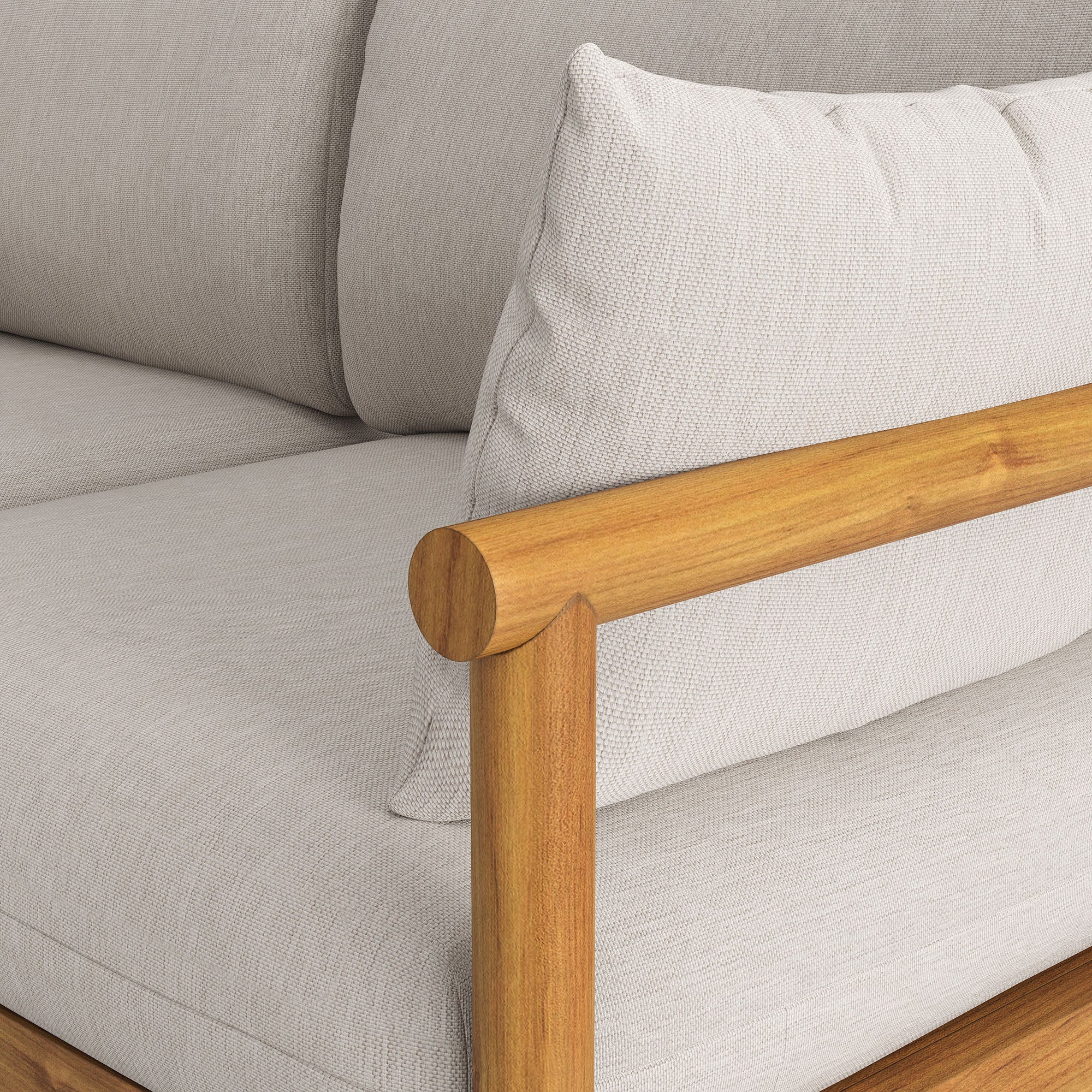 Eleni Outdoor Patio Teak Wood Loveseat