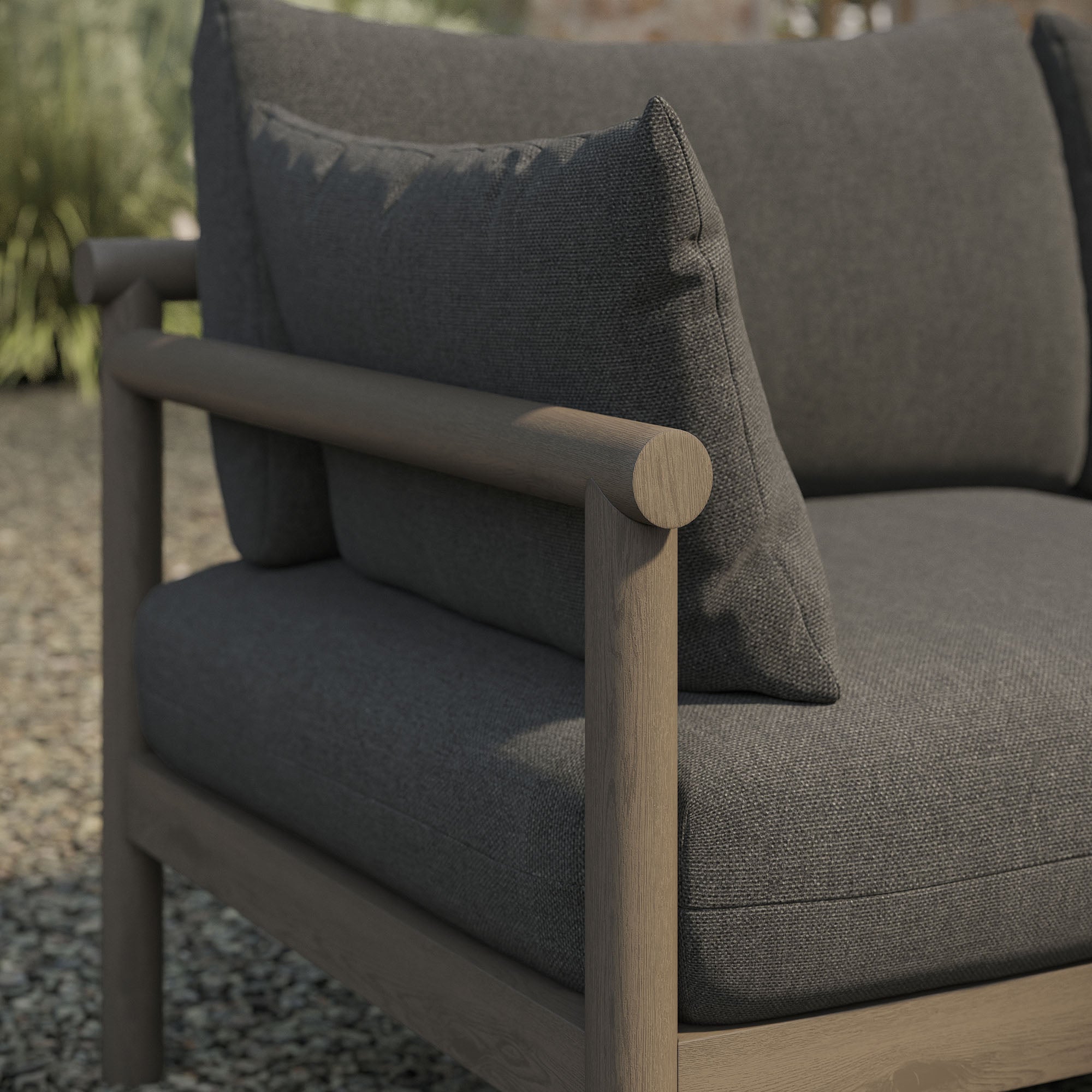Eleni Outdoor Patio Teak Wood Loveseat