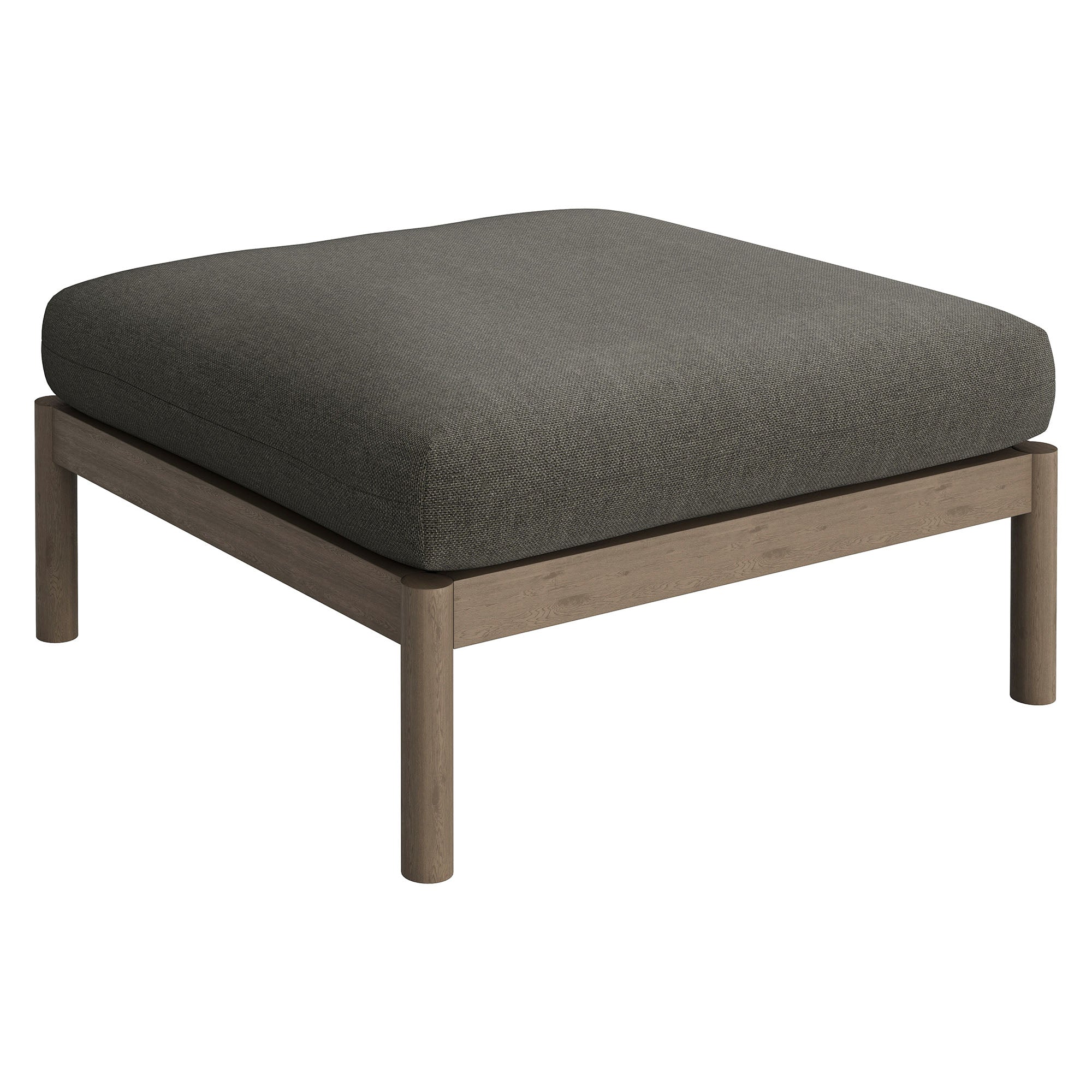 Eleni Square Outdoor Patio Teak Wood Ottoman