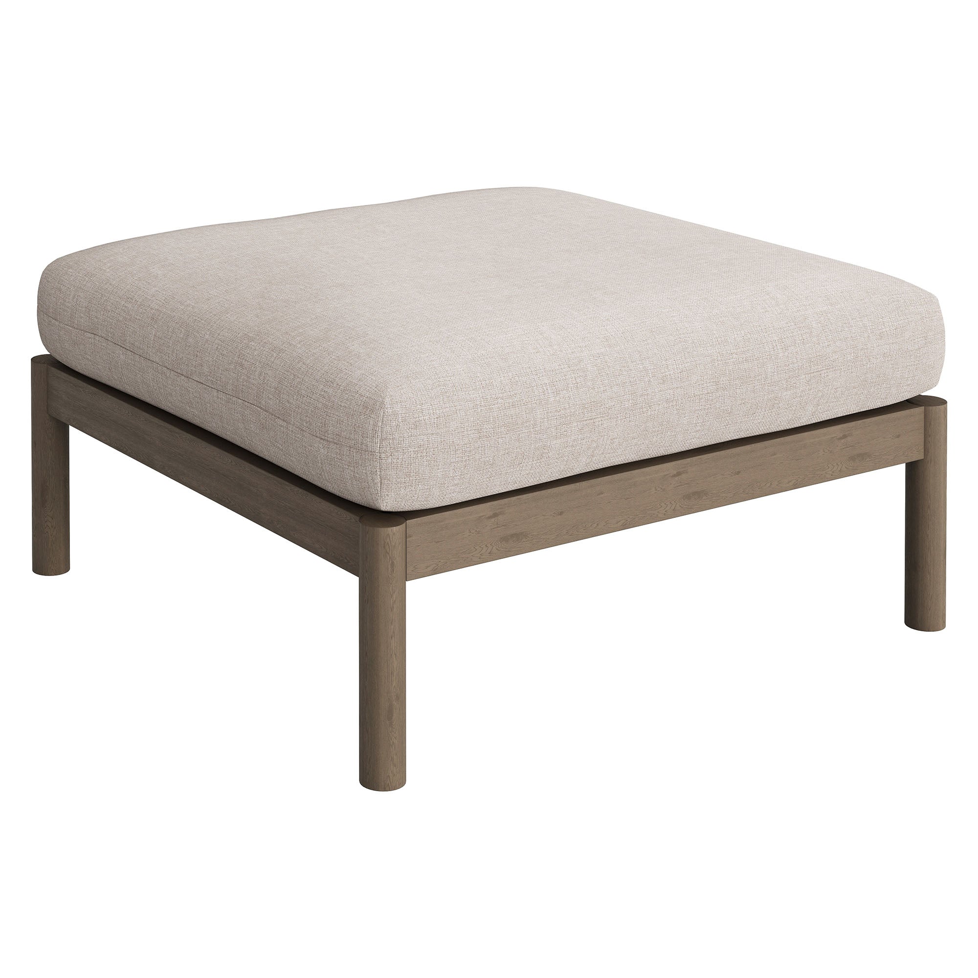 Eleni 2-Piece Outdoor Patio Teak Wood Loveseat with Ottoman Set