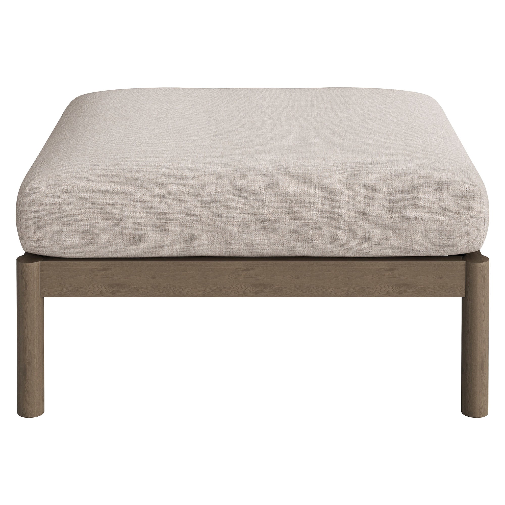 Eleni Square Outdoor Patio Teak Wood Ottoman