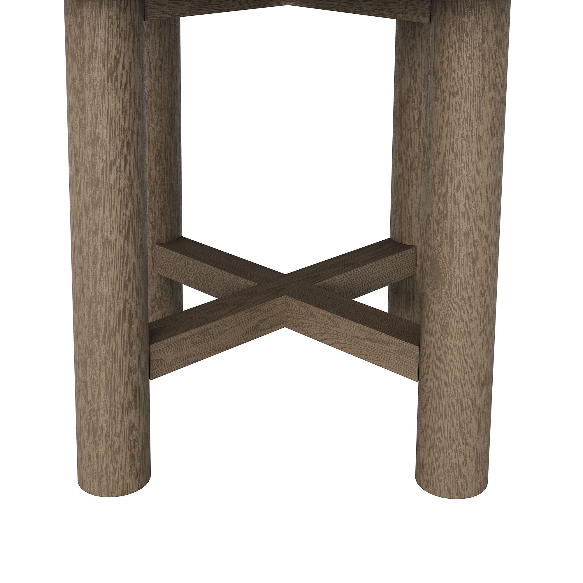 Eleni 20-Inch Round Outdoor Patio Teak Wood Side Table