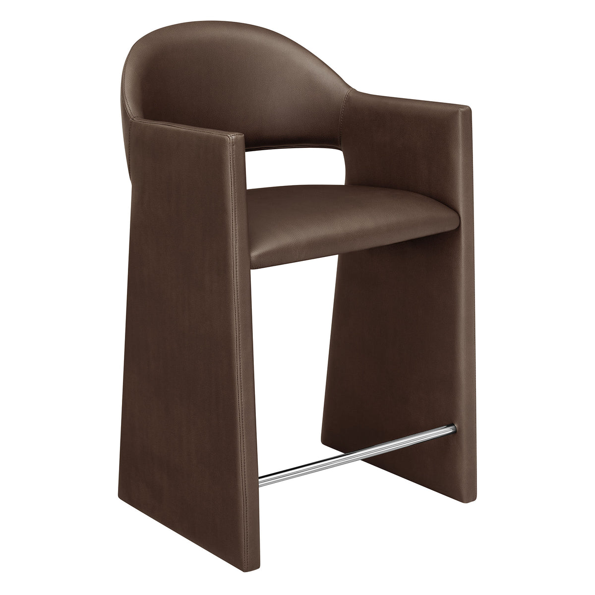 Talia 37 Inch Vegan Leather Counter Stool