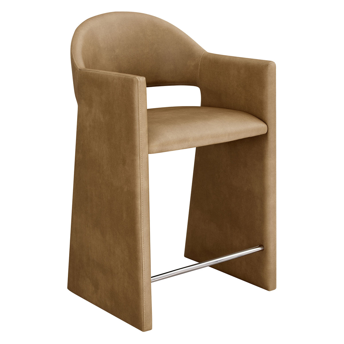 Talia 37 Inch Vegan Leather Counter Stool
