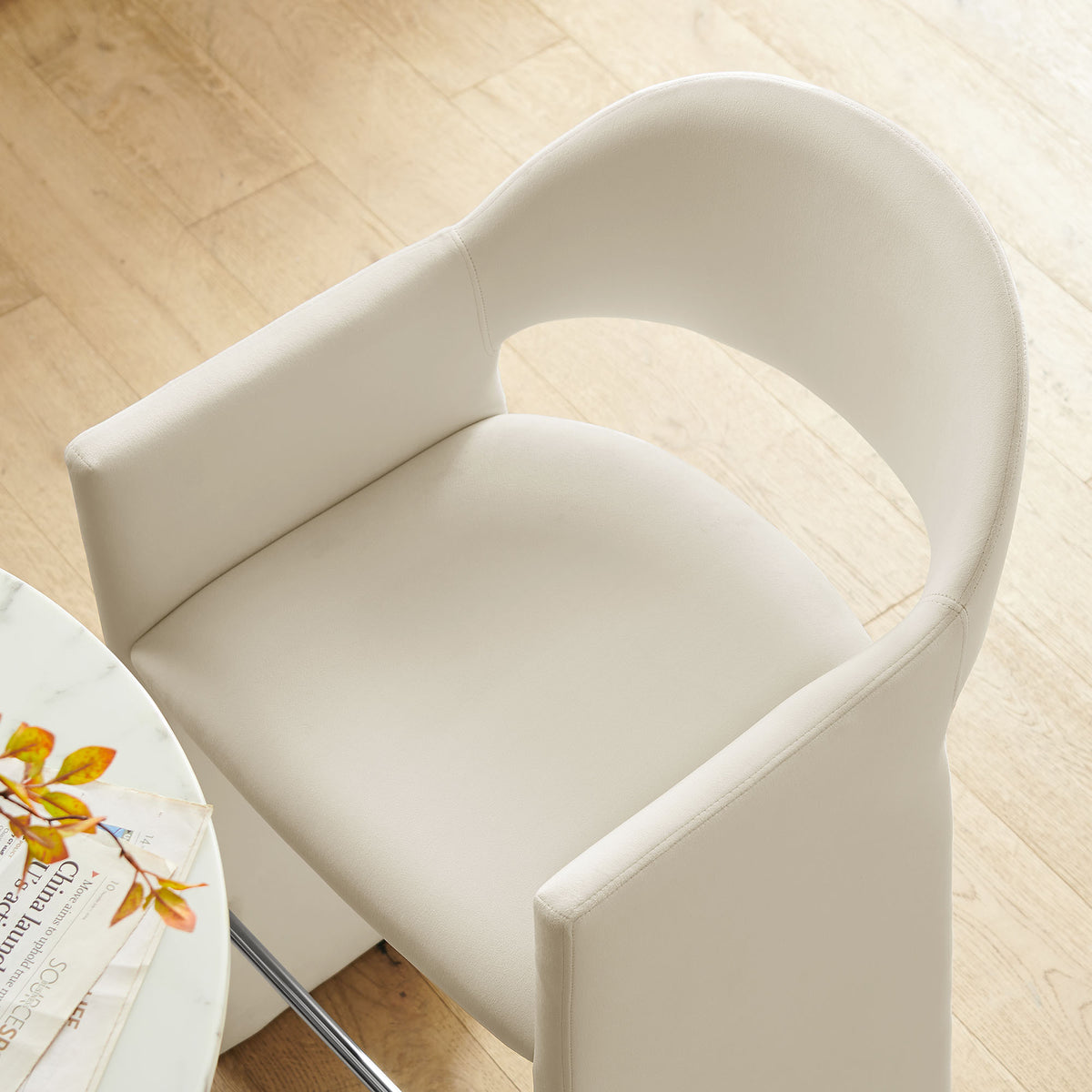 Talia 41 Inch Performance Velvet Bar Stool