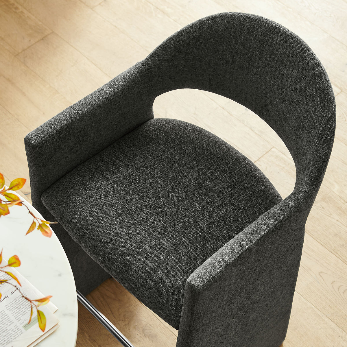 Talia 41 Inch 41 Inch Upholstered Fabric Bar Stool