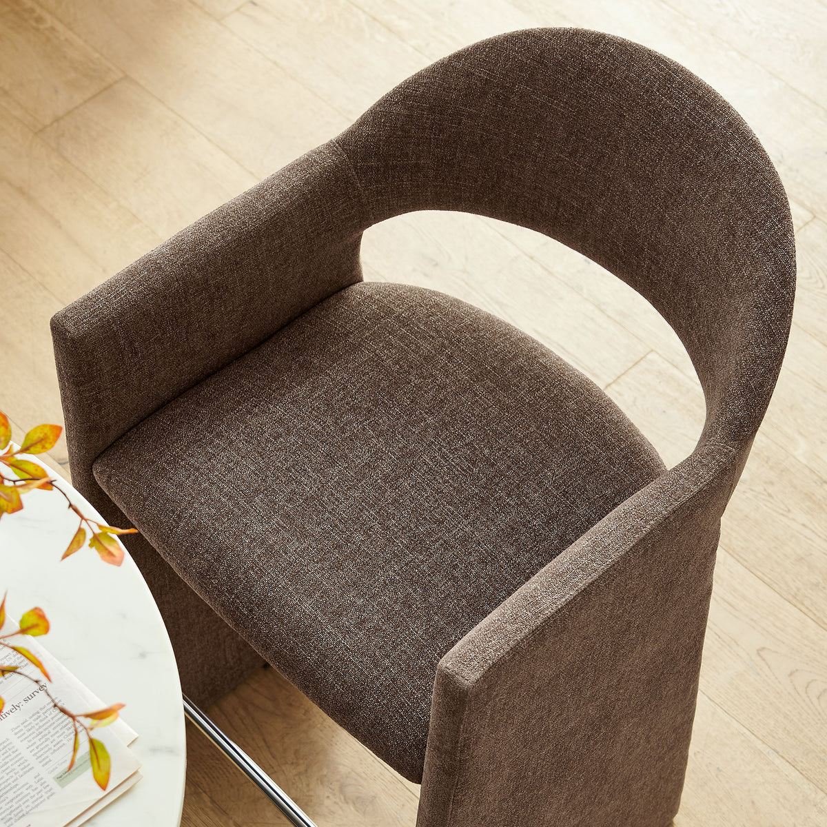 Talia 41 Inch 41 Inch Upholstered Fabric Bar Stool