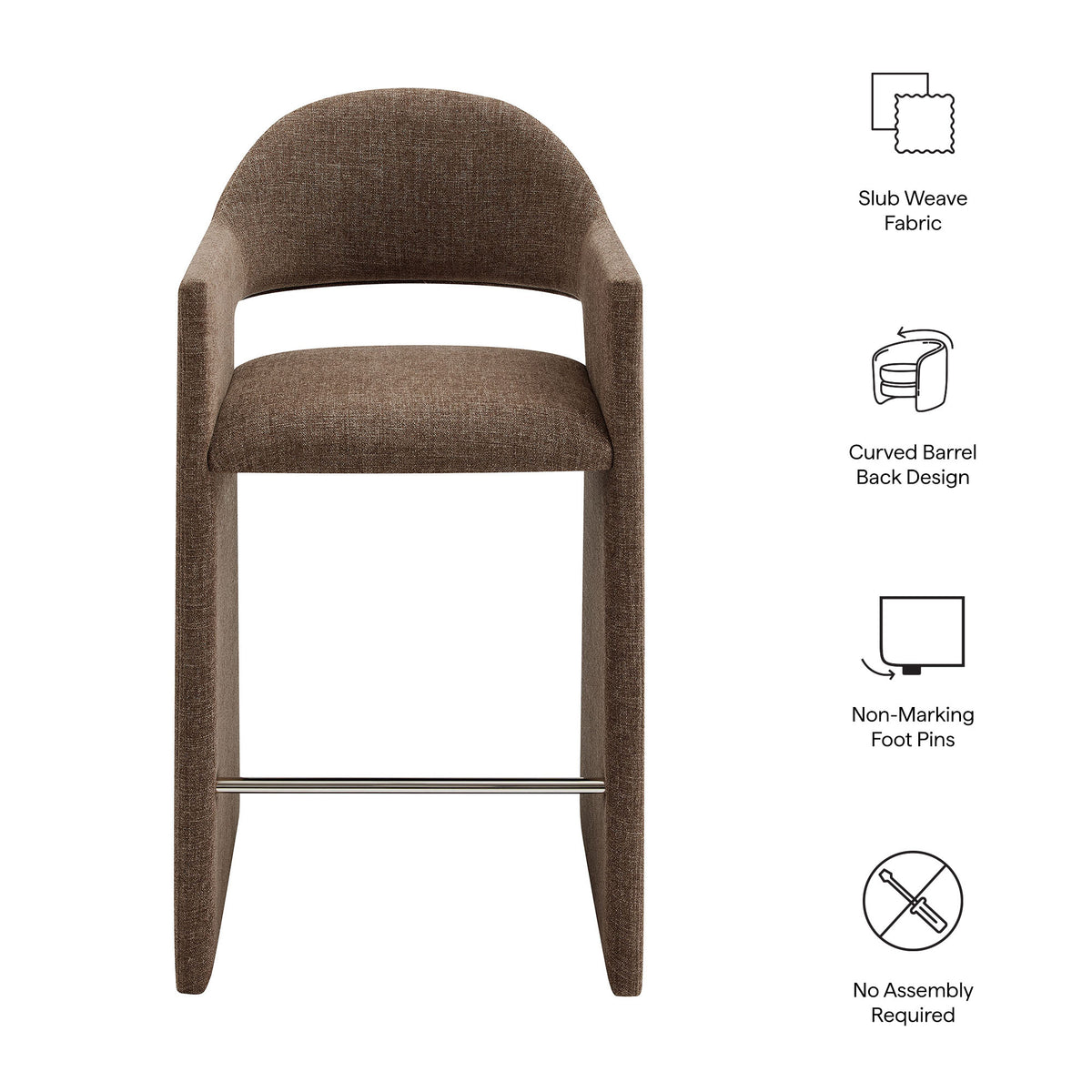 Talia 41 Inch 41 Inch Upholstered Fabric Bar Stool