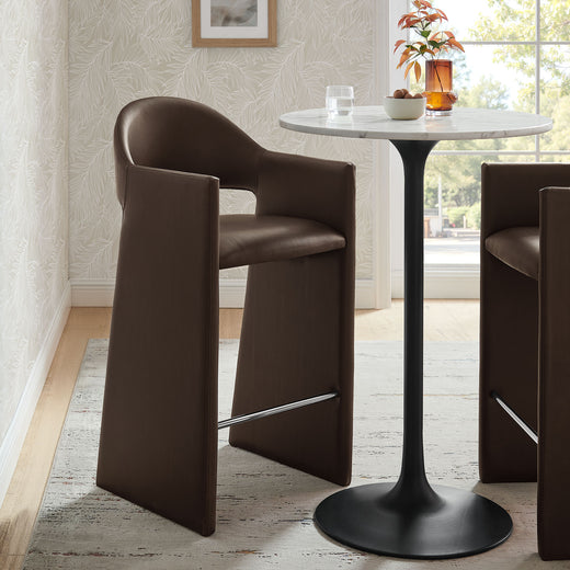 Talia 41 Inch Vegan Leather Bar Stool