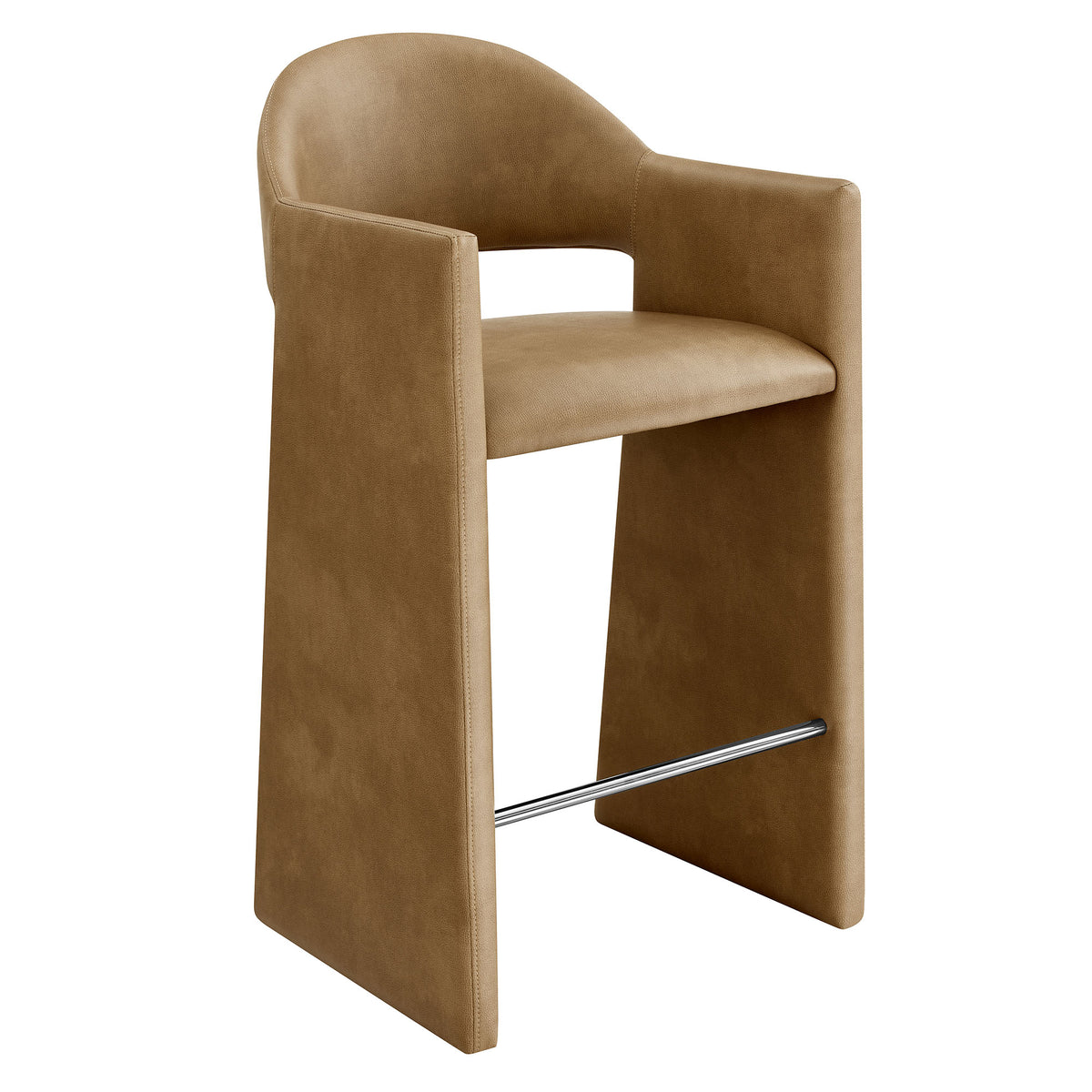 Talia 41 Inch Vegan Leather Bar Stool