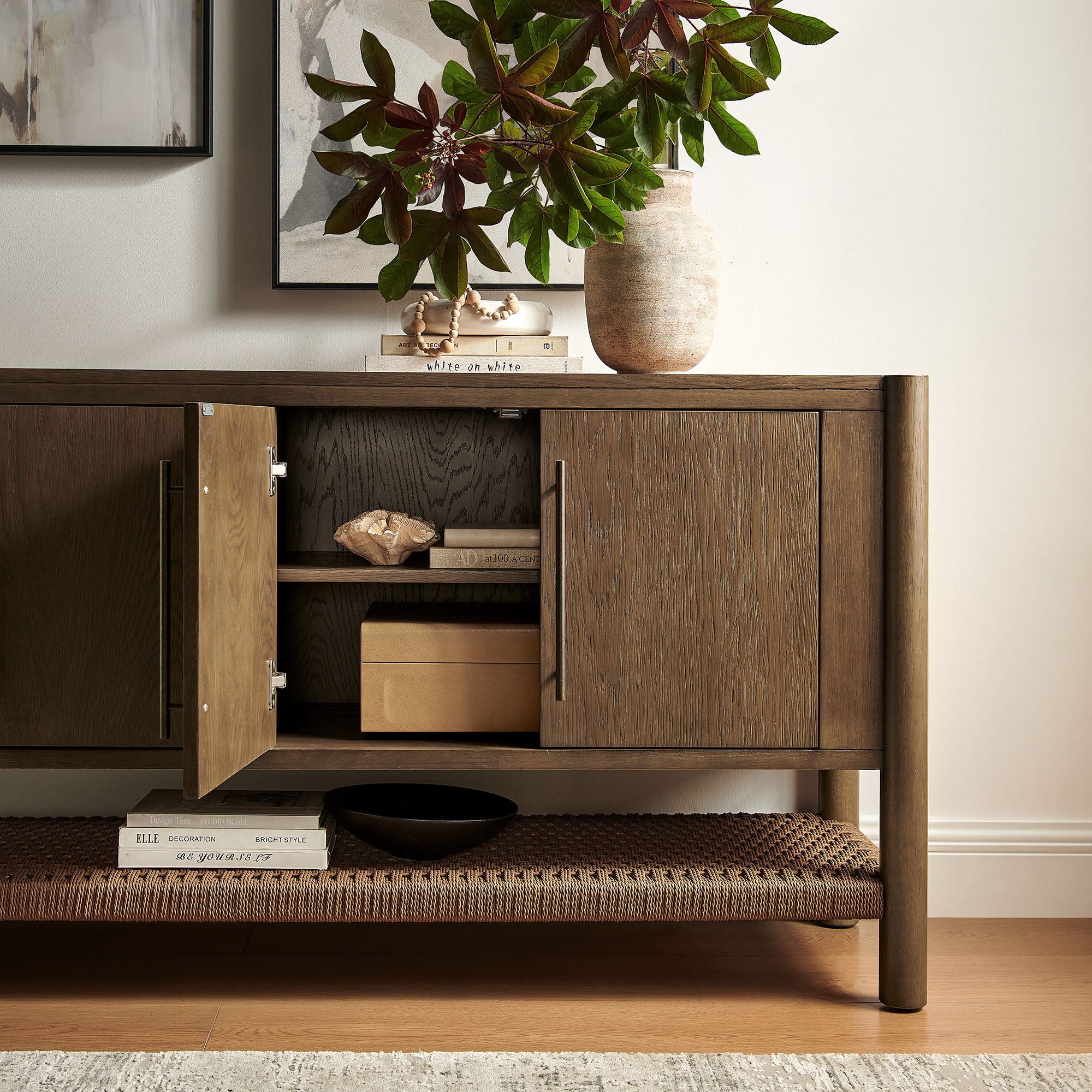 Taschen 4-Door Wood Sideboard Cabinet