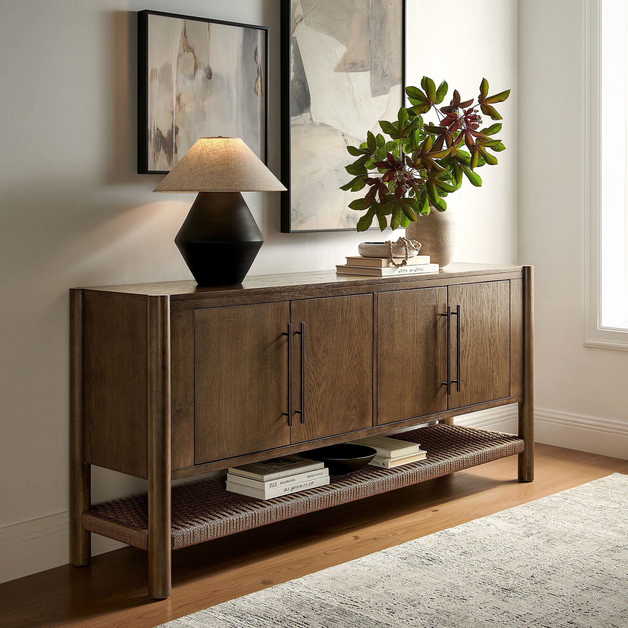 Taschen 4-Door Wood Sideboard Cabinet