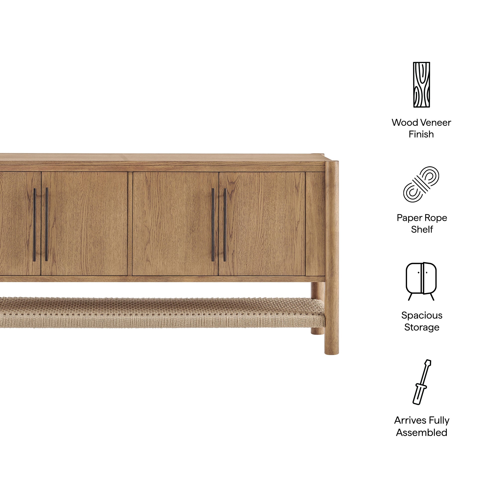 Taschen 4-Door Wood Sideboard Cabinet