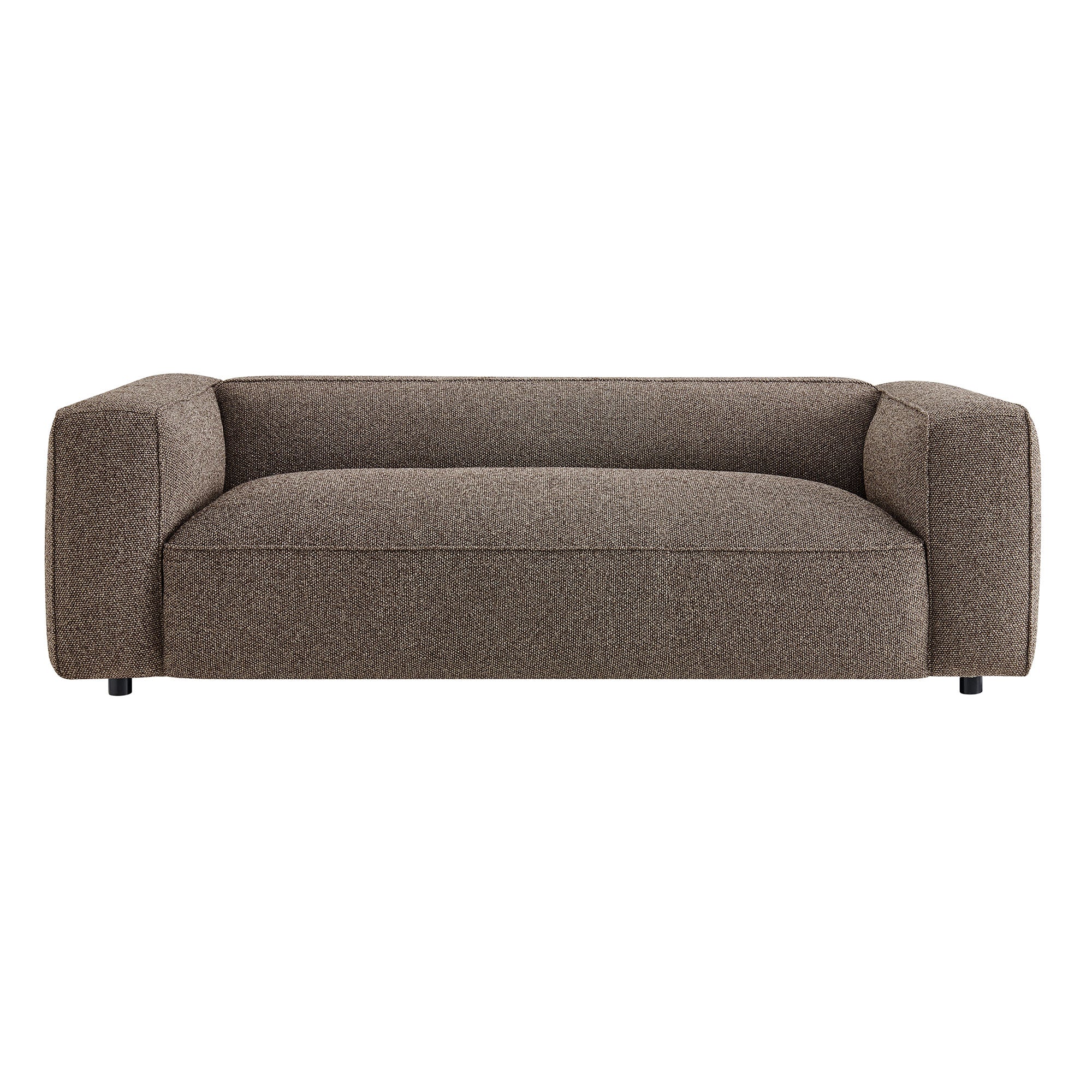 Auren 88 Inch Lattice Bouclé Upholstered Sofa