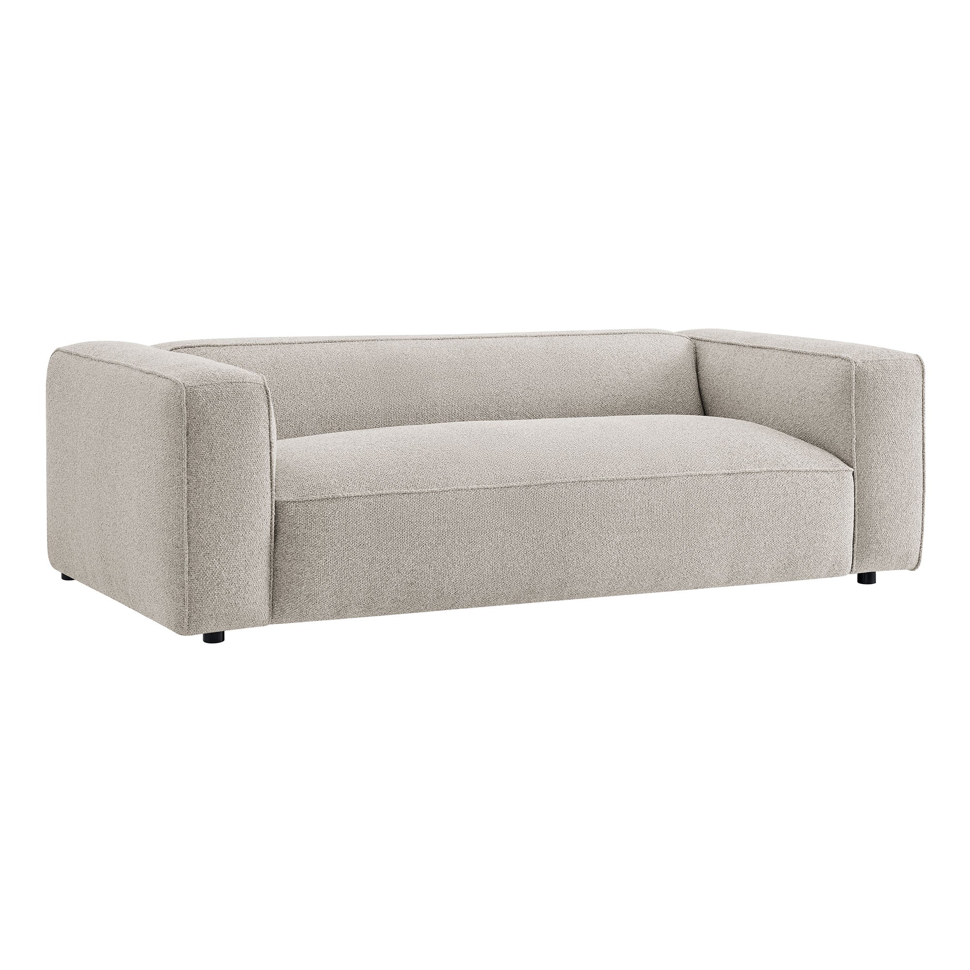 Auren 88 Inch Lattice Bouclé Upholstered Sofa