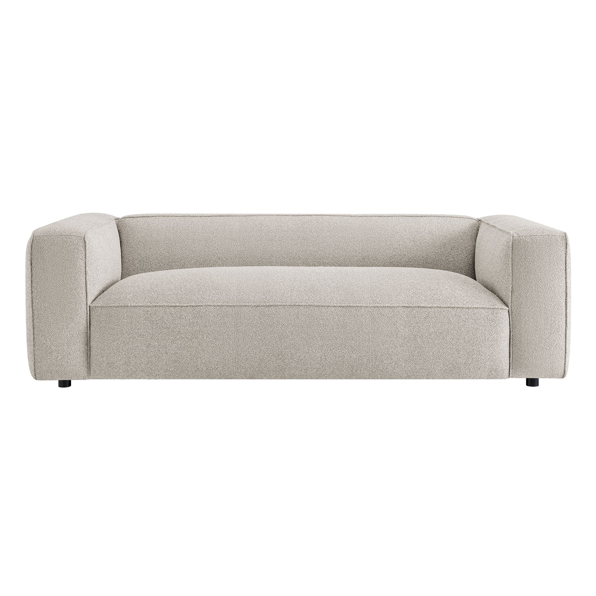 Auren 88 Inch Lattice Bouclé Upholstered Sofa