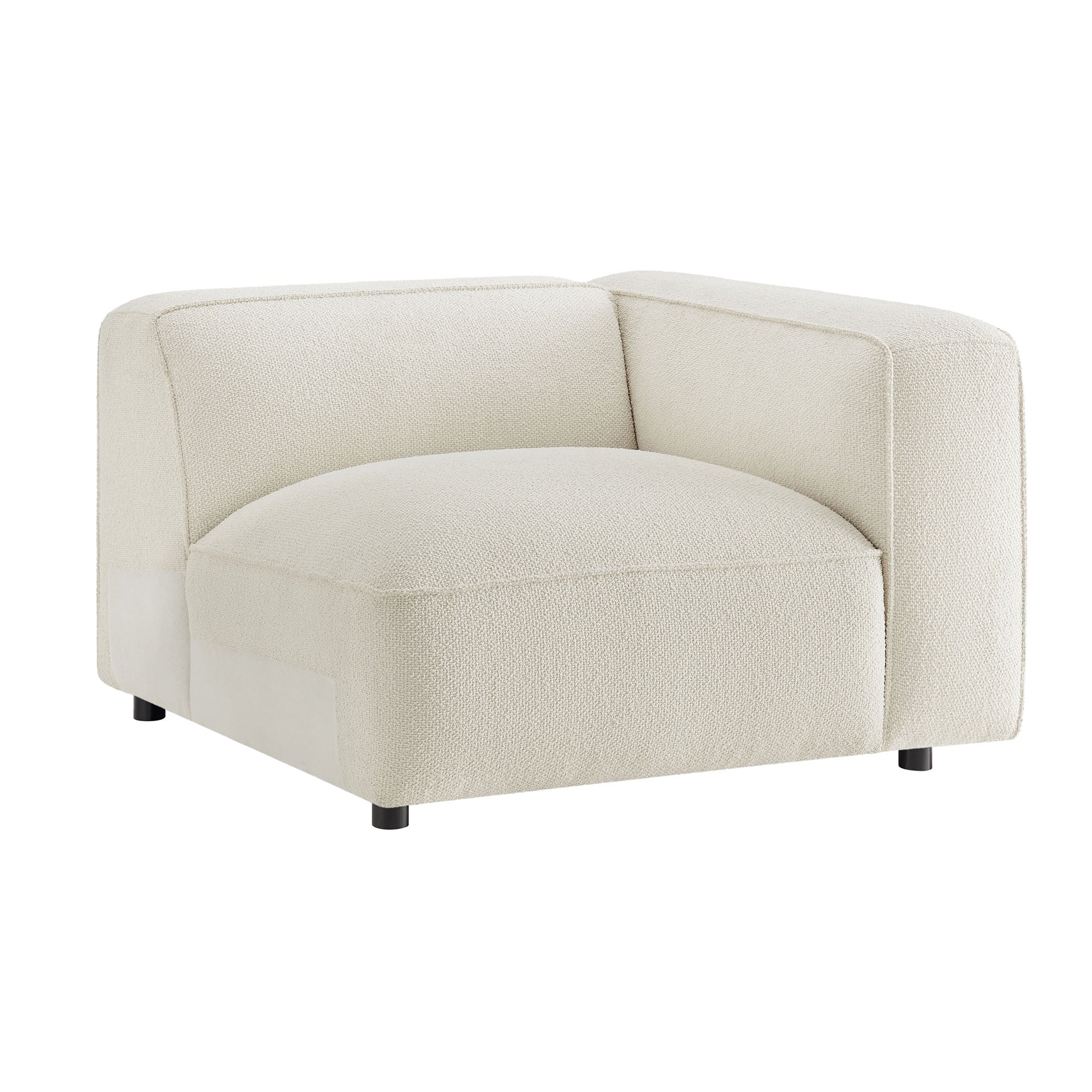 Auren Lattice Bouclé Upholstered Modular Right-Facing Arm Chair