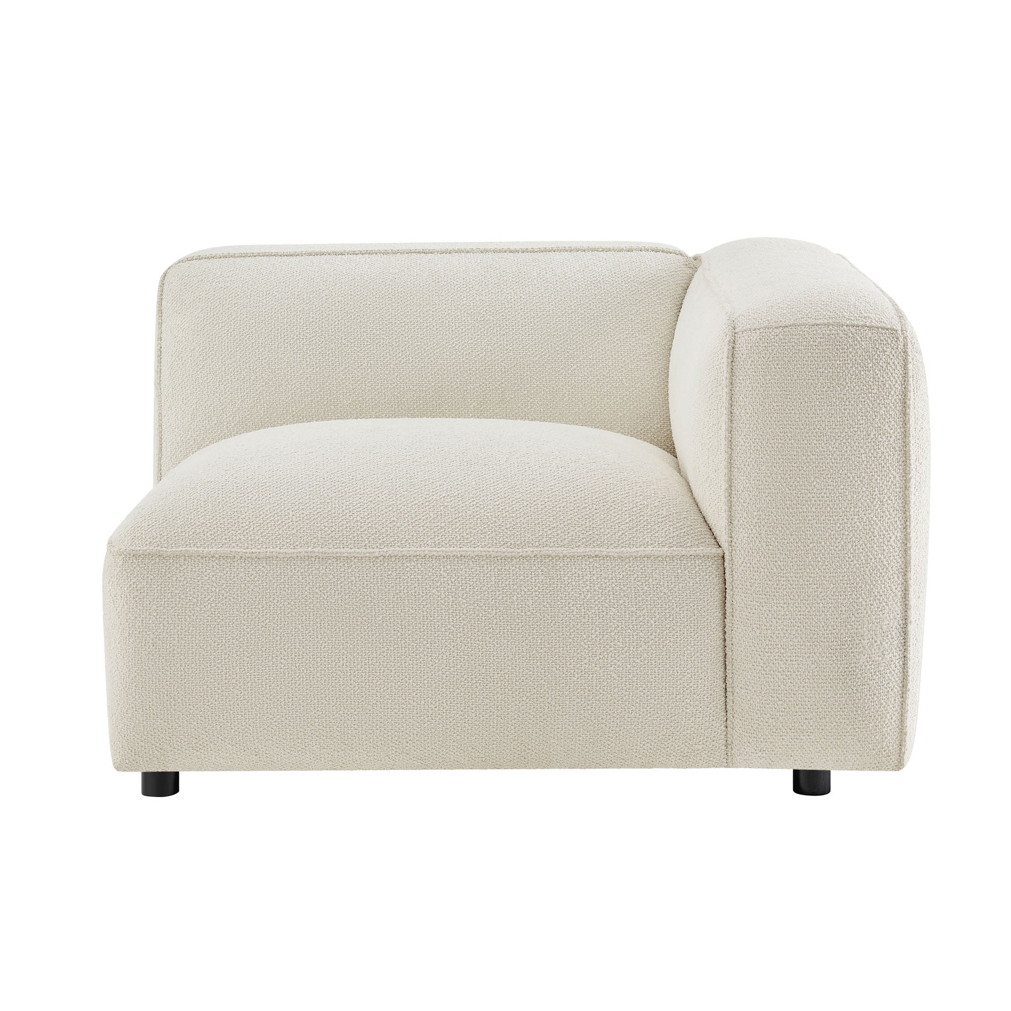 Auren Lattice Bouclé Upholstered Modular Right-Facing Arm Chair