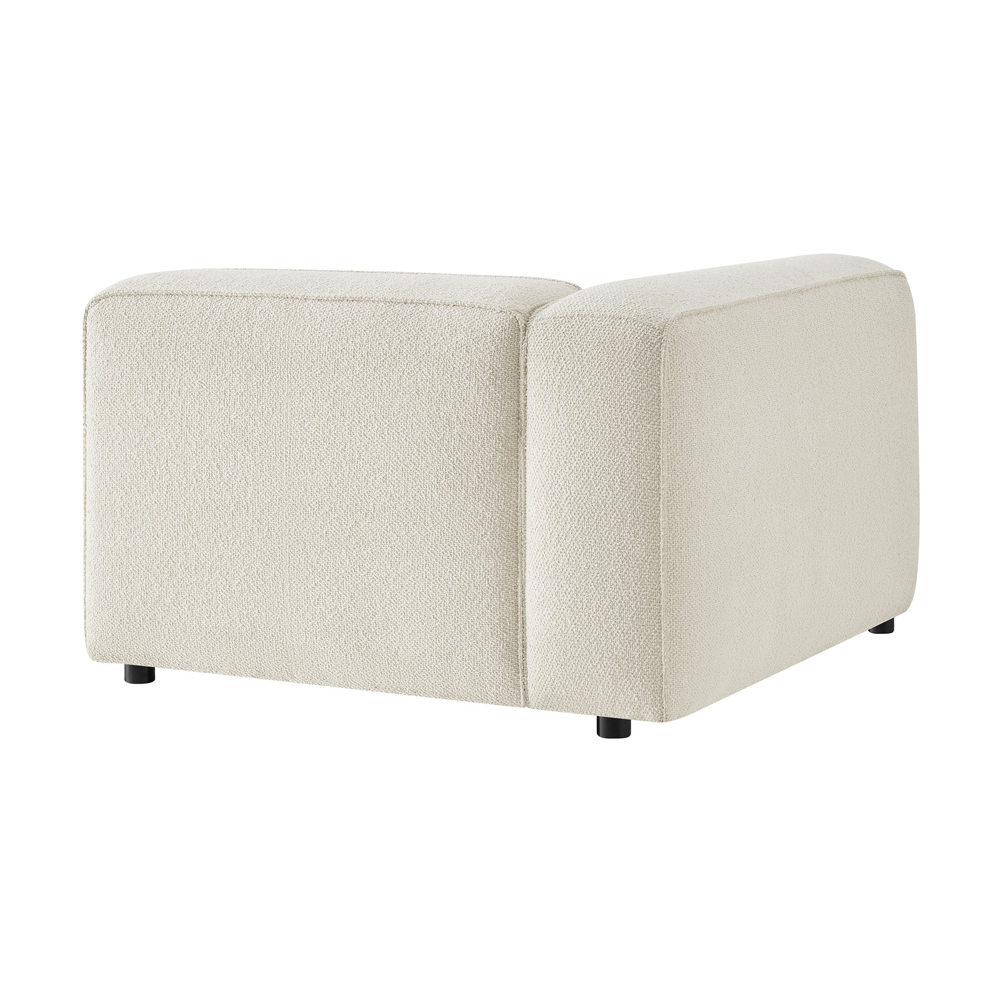 Auren Lattice Bouclé Upholstered Modular Left-Facing Arm Chair