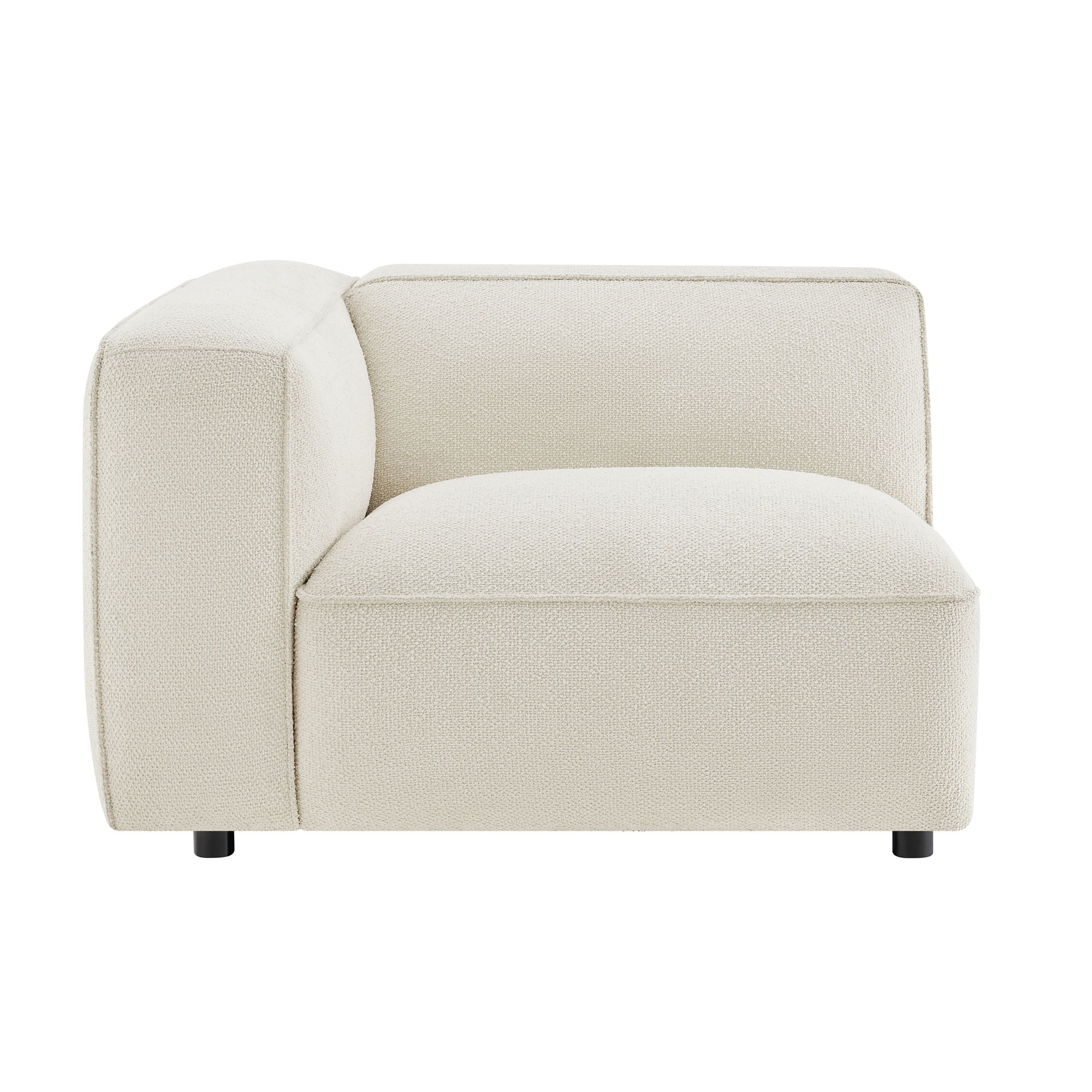 Auren Lattice Bouclé Upholstered Modular Left-Facing Arm Chair