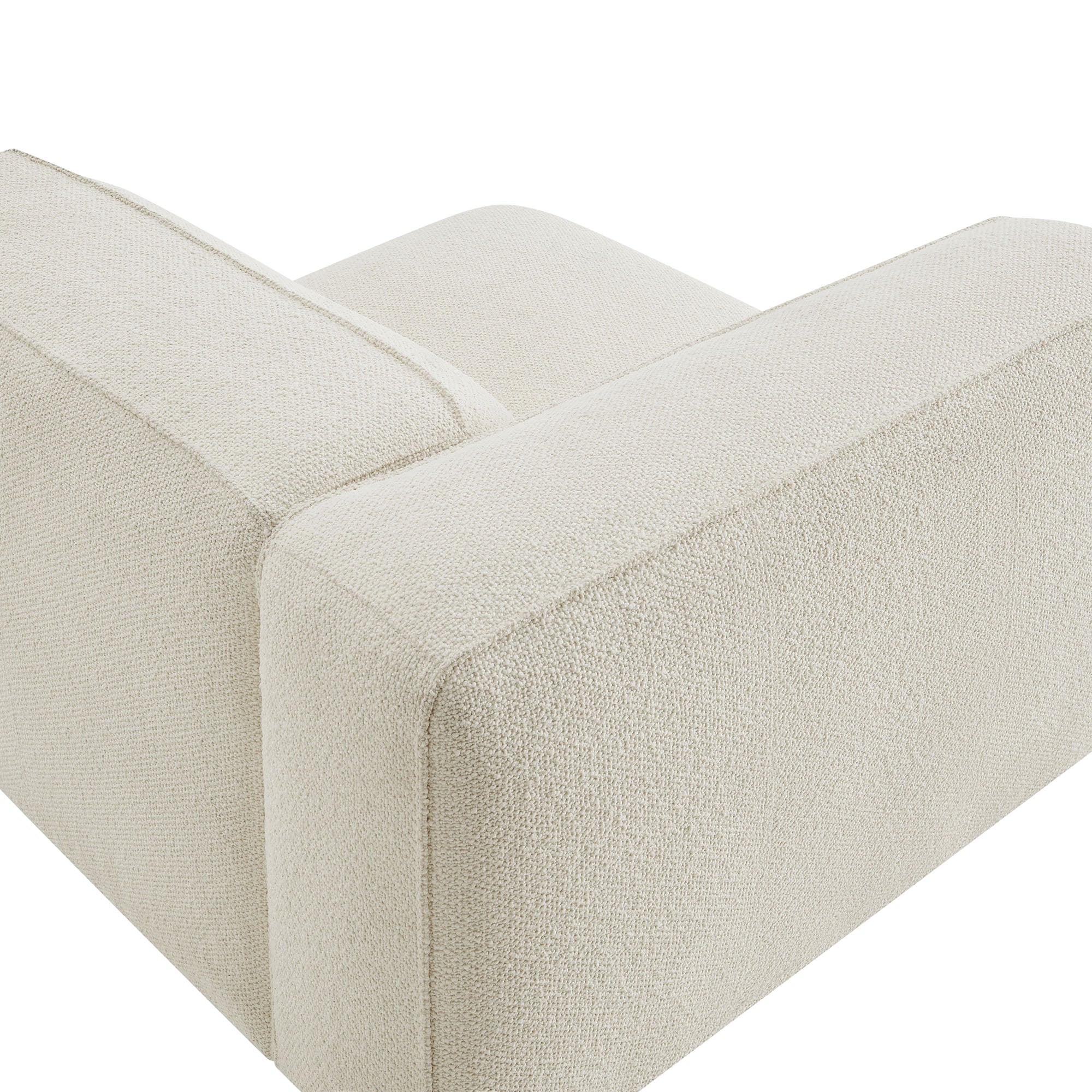 Auren Lattice Bouclé Upholstered Modular Left-Facing Arm Chair